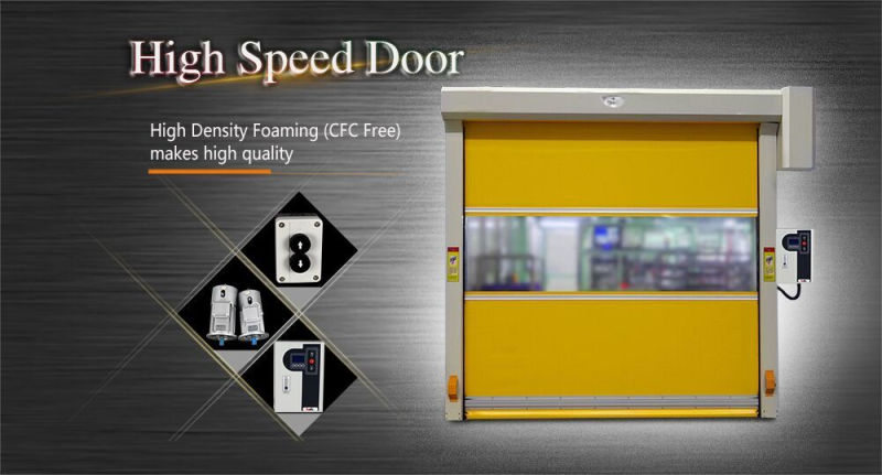 Interior Fire Rated Automatic Rapid Rolling Shutter PVC Fast Door