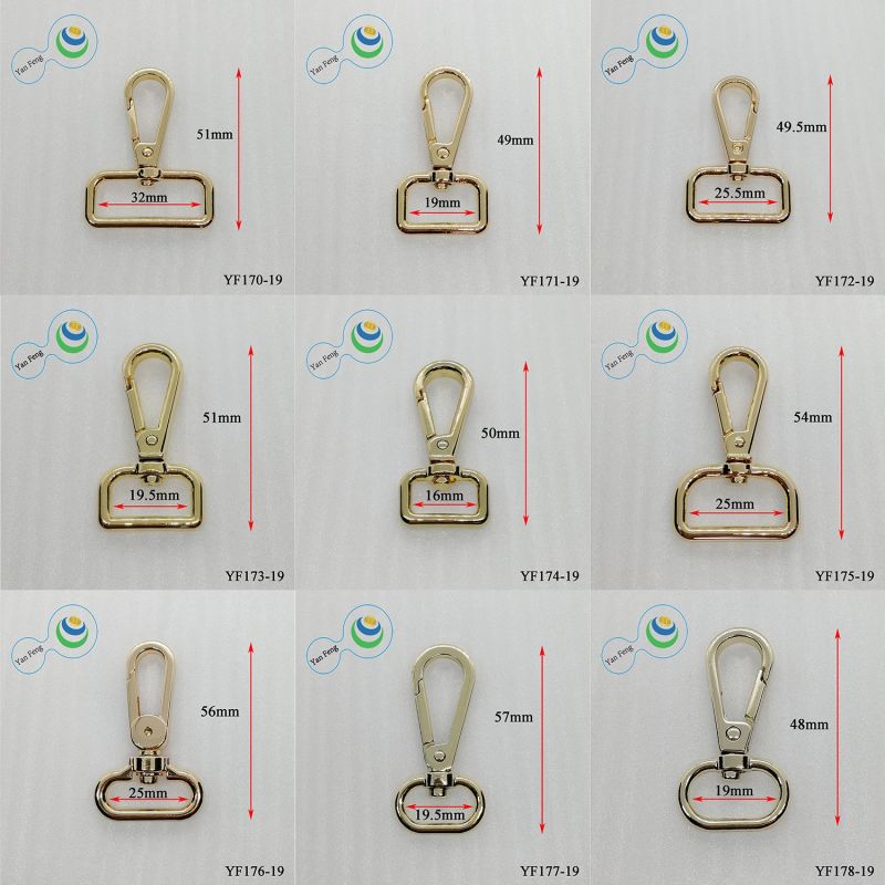 Light Gold Bag Dog Hook for Bag Accessories (YF177-19)
