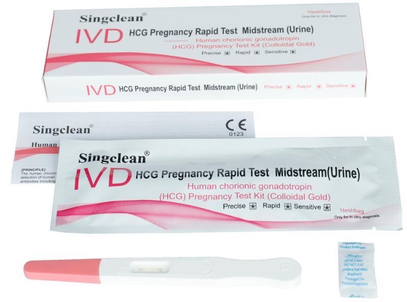 Ce & ISO 13485 Approved Early Detection One Step Pregnancy Test/Rapid HCG Diagnostic Test