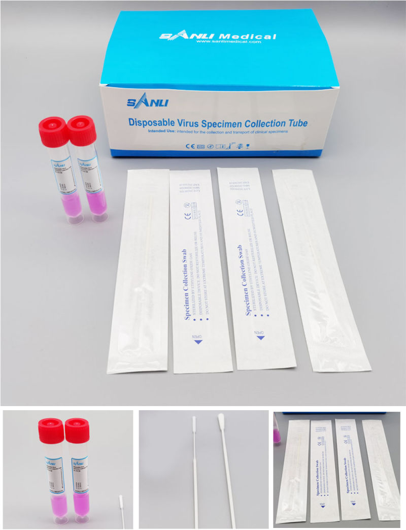 Vtm Kit Virus Transport Medium Kit with Nasal Flocked Swab