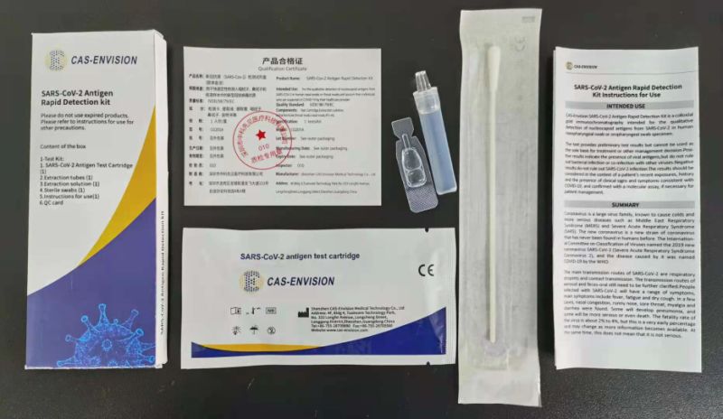 Antigen Rapid Testing Kit with 5 Tests for One Package Self-Test Saliva Nasal and Throat Test
