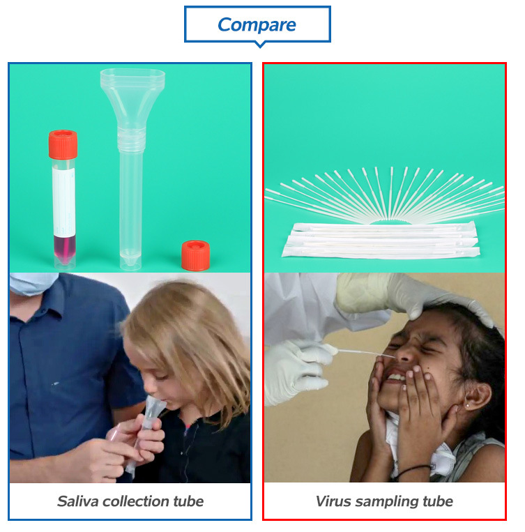 Disposable Saliva Sample Collector with Funnel Vtm Utm Test Tube DNA Testing Saliva Rapid Test