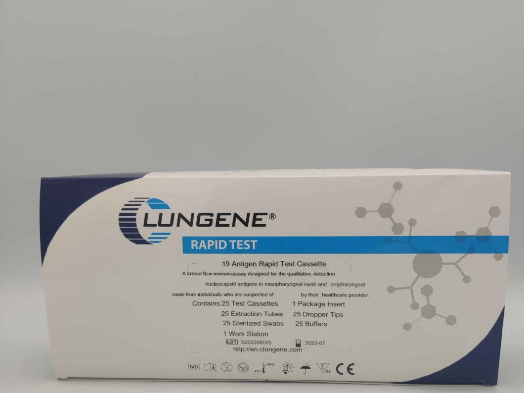 CE Certified Clungene Antigen Rapid Test Cassette Test Kit for Diagnosis Only