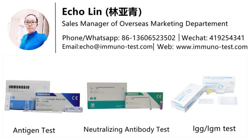 Immunobio Cavid 19 Layperson Test/ Antigen Self-Test Kit/Self-Test Kit/Antigen Saliva Test