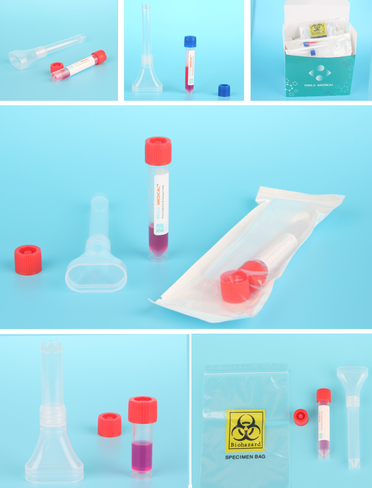 Medical Disposable Saliva Collector Test Sampling Kit Saliva Collection Funnel Kit