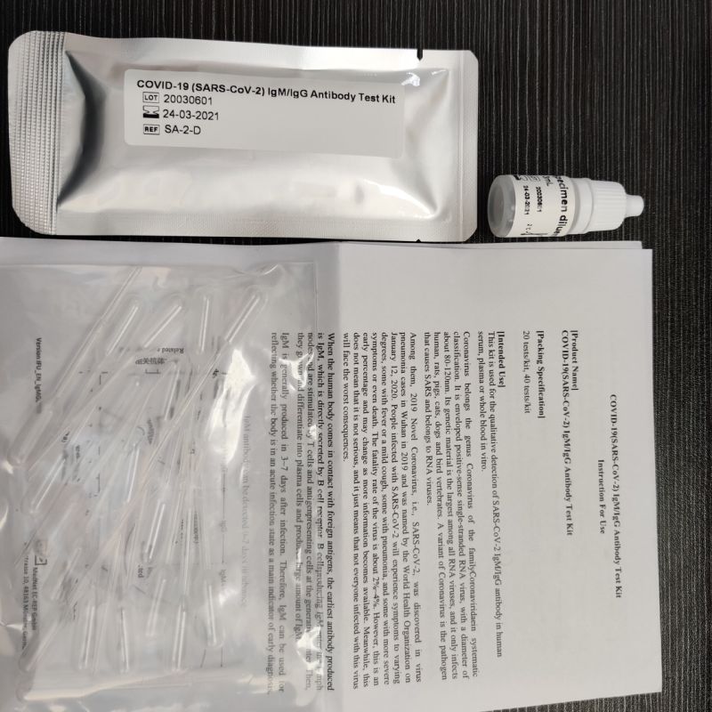 Stock for Sale High Quality Igm/Igg Antibody Test Kit for Medical
