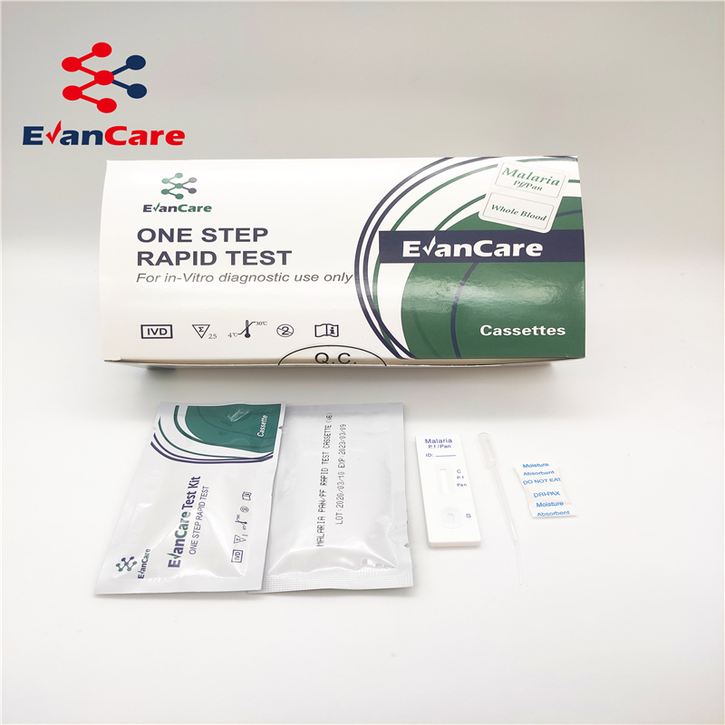 Evancare Rapid Diagnostic Kit One Step Malaria Antigen PF/PV/Pan Cassette Test Cassette