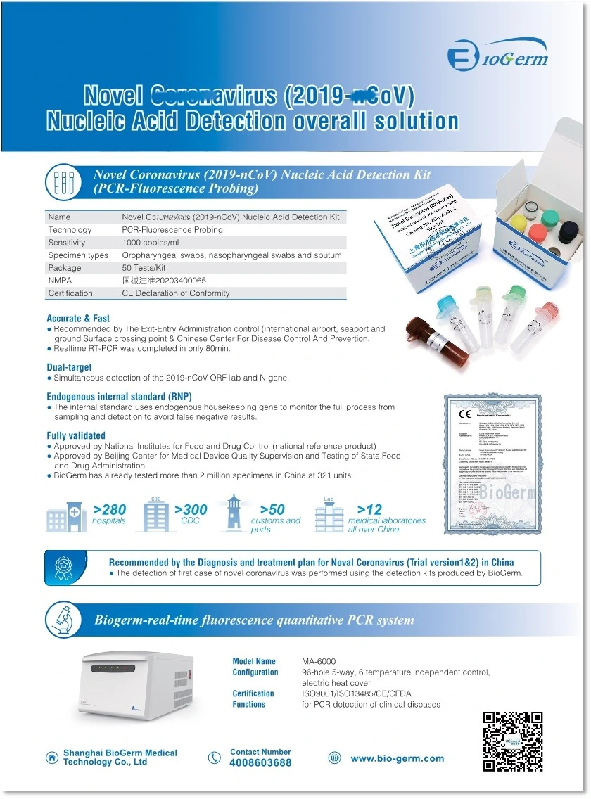 China Greenlist Igm/Igg Ab Real-Time Fluorescent Rt-PCR Test Kit for Detecting Virus