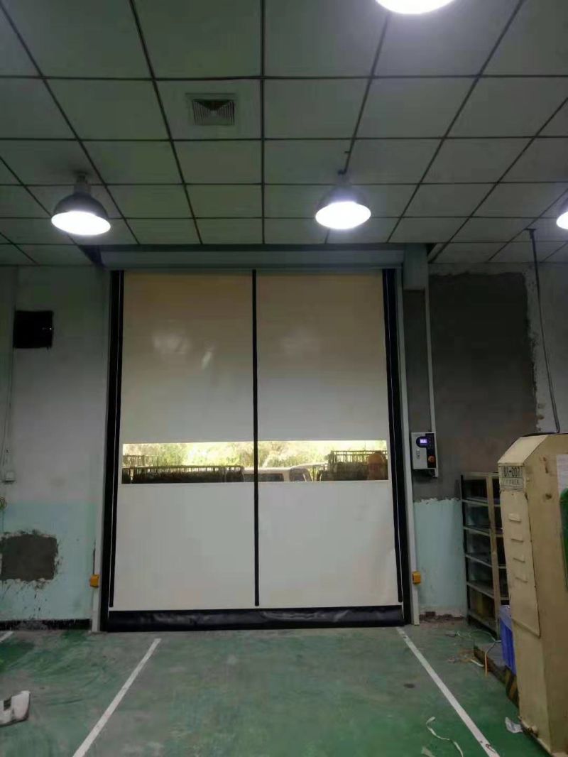 Industrial Automatic PVC Fabric Quick Acting Roller Shutter Doors for Clean Room