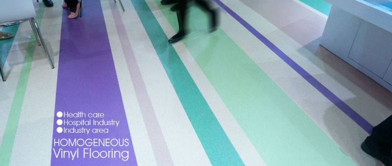 Antibacterial Hospital Vinyl Flooring Voc Free PVC Roll Flooring (HD7013)