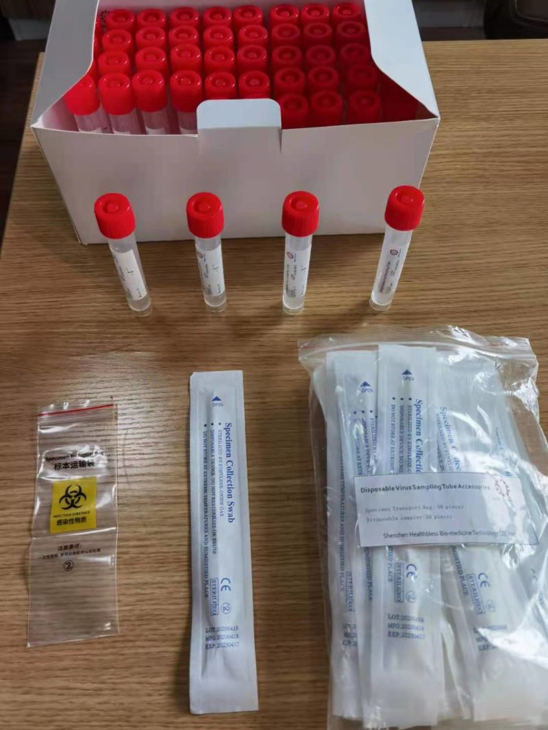 CE Certificated Universal Virus Sampling Transport Meida Kit Specimen Collection Disposable Virus Sampling Tube Kit