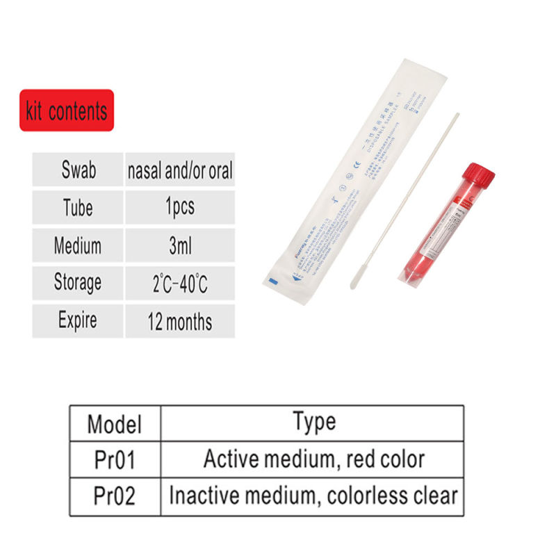 Disposable Stick Sample Collecting Flocked Nylon Oral Swab PCR Swab