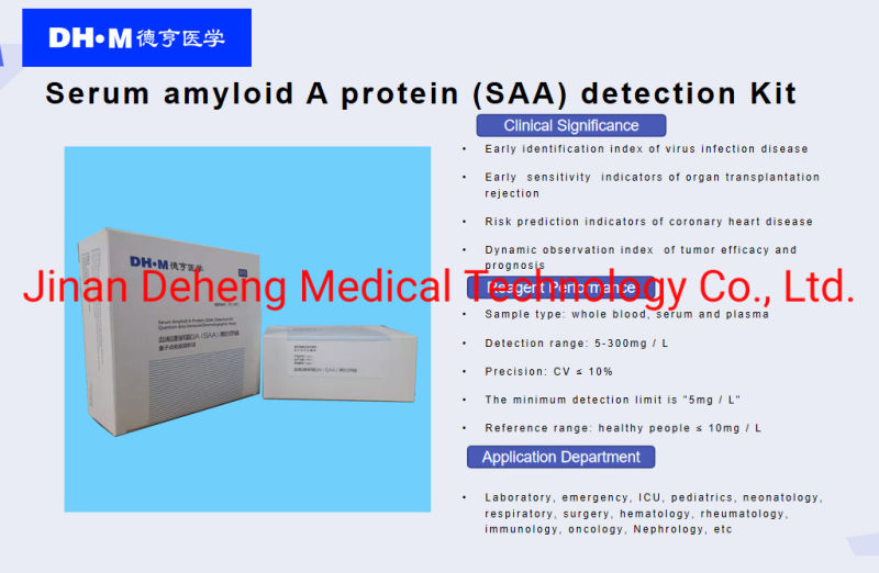 HS-Crp/Crp/SAA Antibody Antigen Colloidal Gold Immunofluorescence Test Kit