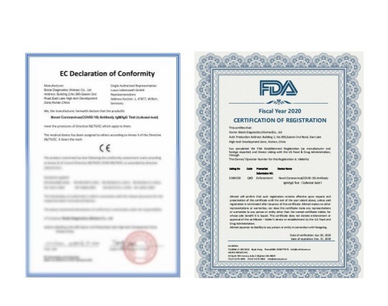 Clungene Rapid Antigen Diagnostic Swab Test Kit CE Certificate Clongene