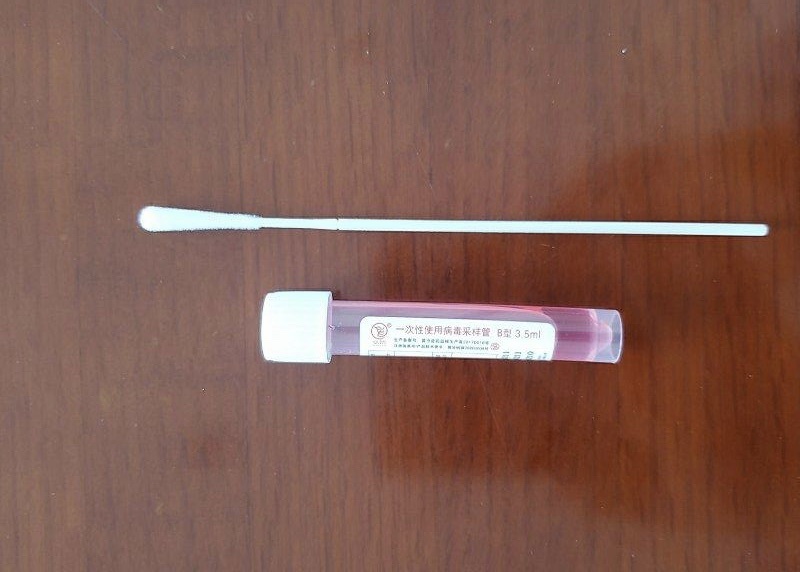 Clinical Lab Diagnostic Kit DNA Sample Collection Kit DNA Testing Nasal Flocked Swab with Transport Tube