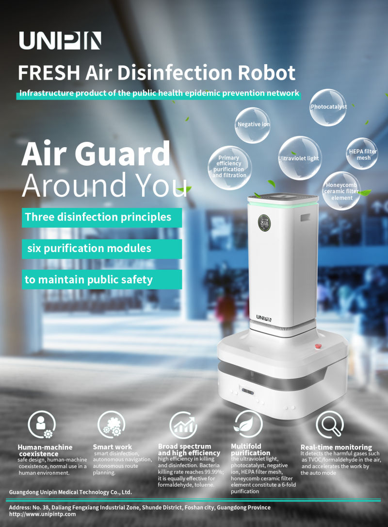 High Quality HEPA Air Purifier Robot for Covid-19