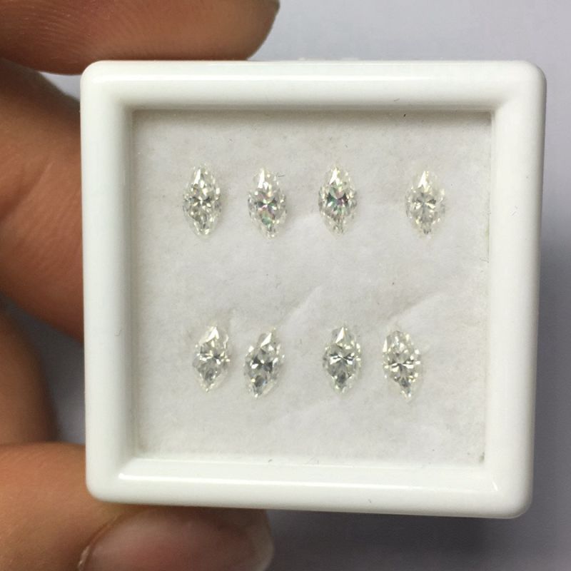 White Color Marquise Shape 5X10mm 1 Carat Diamantes Moissanite with Teste Positive