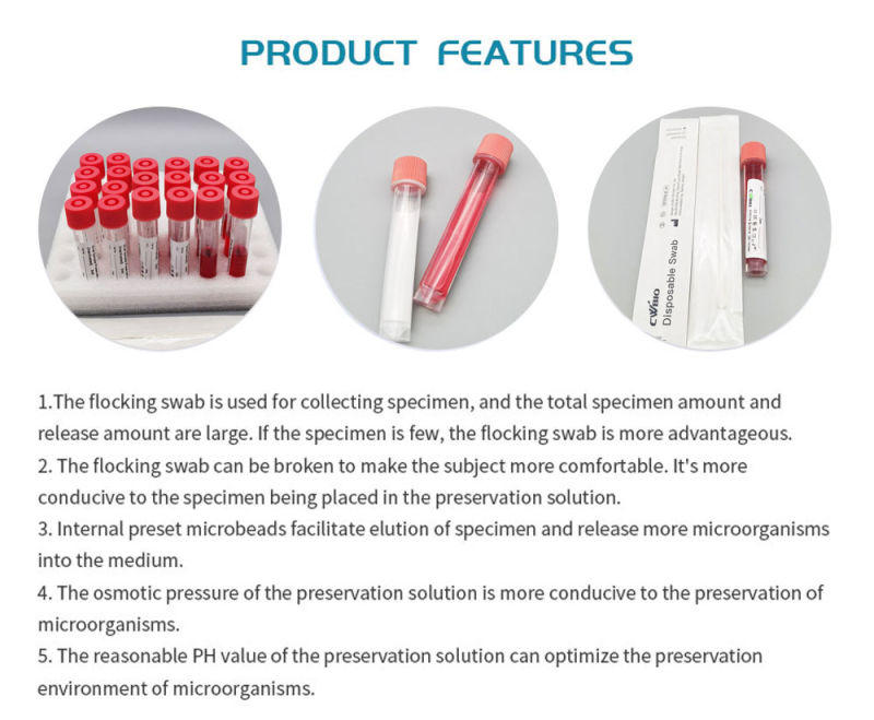 Oral Nasal Swab Kit with Vtm for Virus Sample Collection Kit