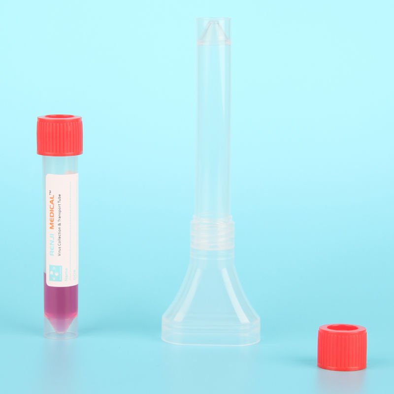 Disposable Medical Saliva Sample Collection Test Kits with Saliva Collection Funnel & Sampling Tube