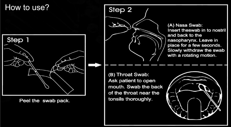Virus Collect Swab Swab Test Nasal Swab and Vtmplastic Foot Cover Tube Sterilizer Individual Packing Sterile Flocked Oral Nasal Swab