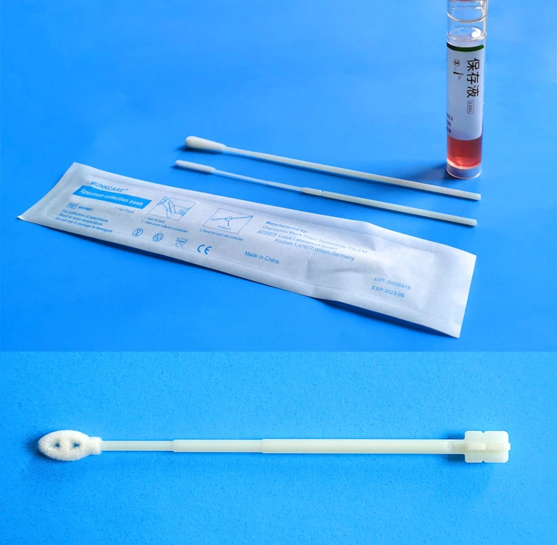Polyurethane Sponge PU Foam Swab Nasal Saliva Sample Swab Test Sterile Disposable Sample Collection Swab