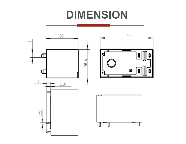 AC 220V Coil Small Overcurrent Relay 40A Energy-Saving Power Relay