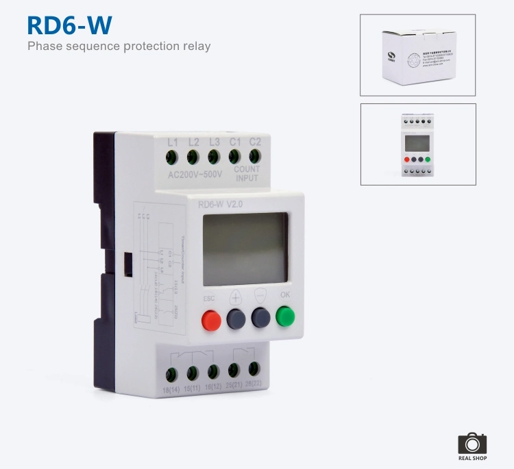Rd6-W LED Screen Three-Phase Voltage and Phase-Sequence Phase-Loss Relay