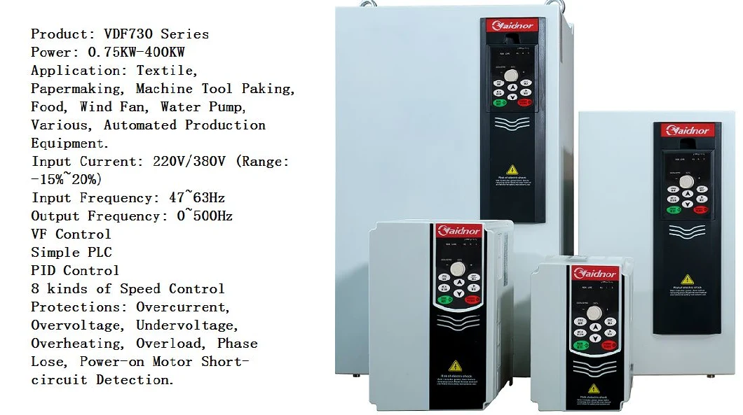IP20/IP40 Phase Loss Protection, Overcurrent Protection, Overvoltage Protection 160kw Frequency Inverter Converter