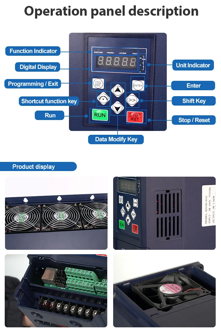 Bedford B503D General Purpose Vector Frequency Inverter Three-Phase AC Asynchronous Motor Speed Controller