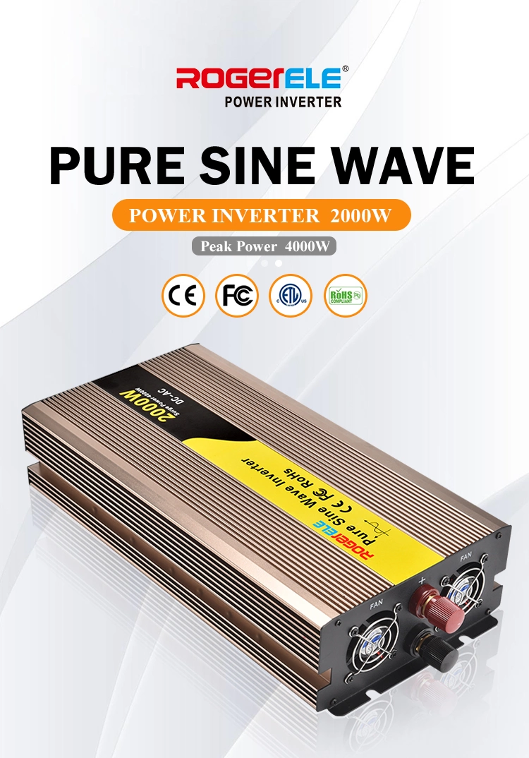 2000W 2000 Watt Power Inverter, Home Use Pure Sine Wave Inverter, Car Power Solar Inverter Rep