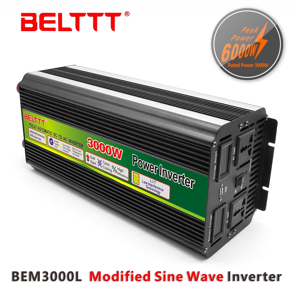 Belttt off Grid 12V DC to 220V AC 3000W Modified Sine Wave China Solar Power Inverter