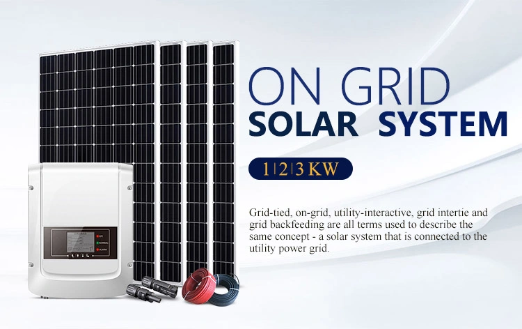 on Grid Solar System 1kw/Grid Tie Solar System 1kw
