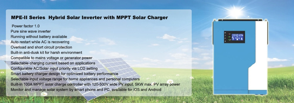 off-Grid Hybrid Solar Power Inverter 5500W 48V DC AC Inverter with Charger