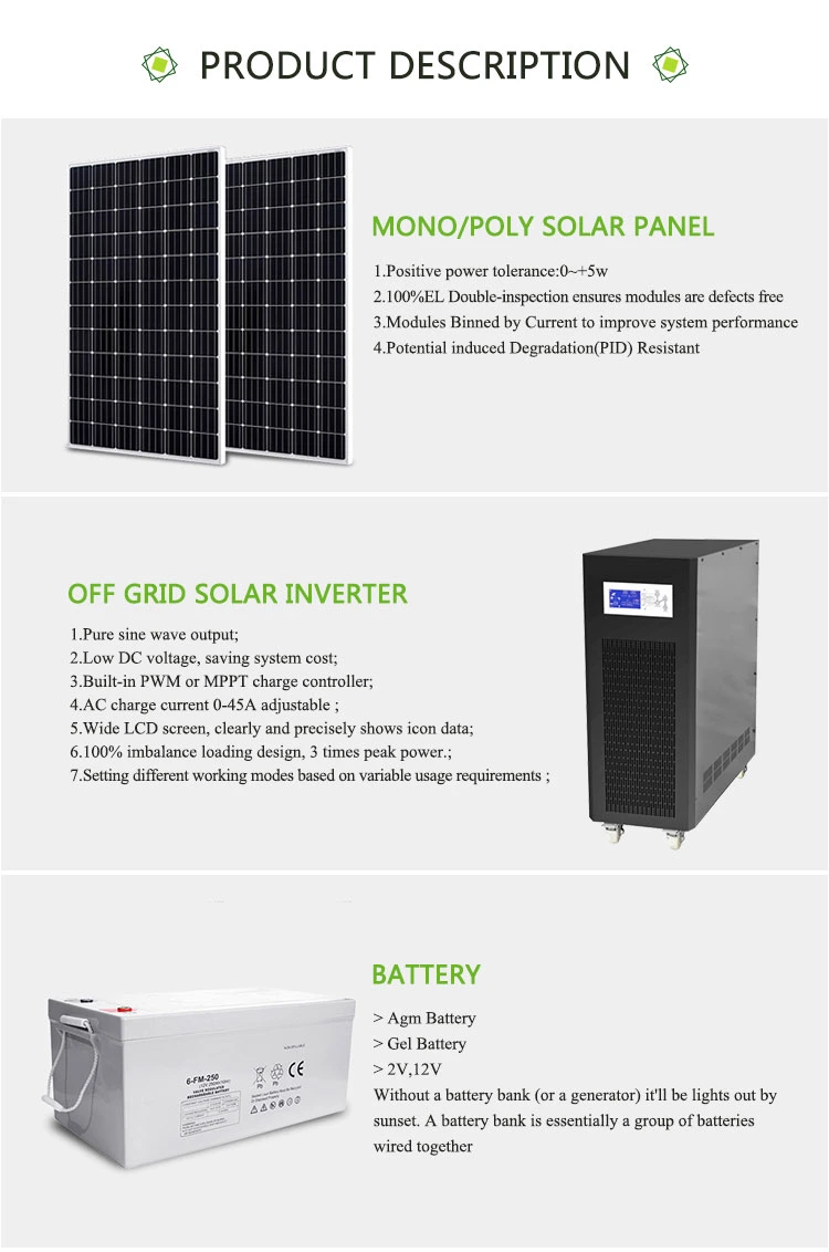 Verified Manufacturer off-Grid 10kw Solar System 15kwatt Solar off Grid System 5kw Home Solar System