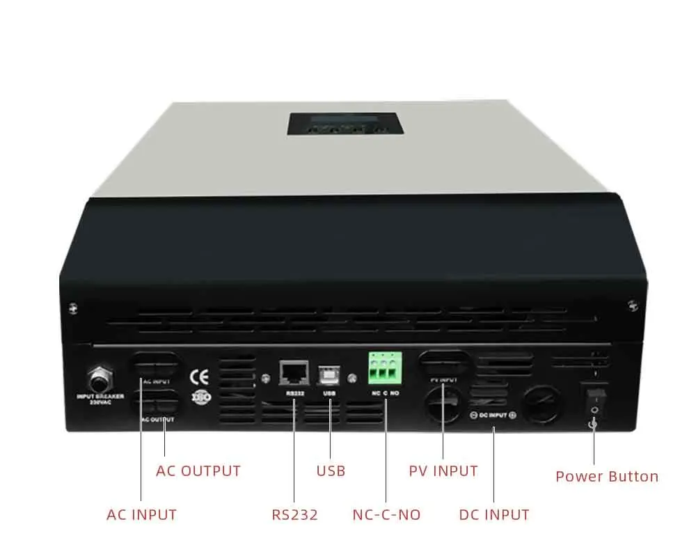 Techfine AC DC Power Inverter 4000W 5000W LCD Display Solar Inverter for Solar System