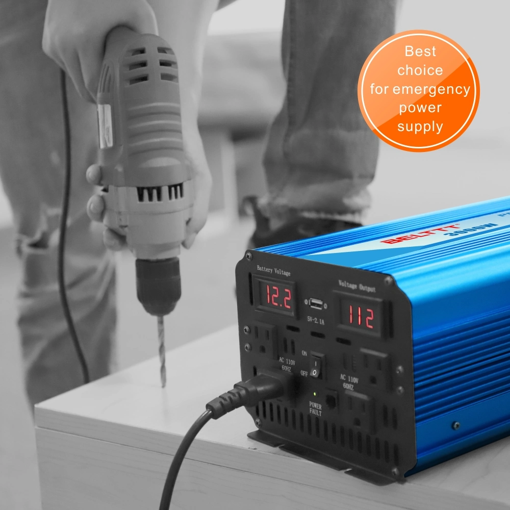 Comprehensive Protection DC to AC Inverter Pure Sine Wave Power Inverter 3000W