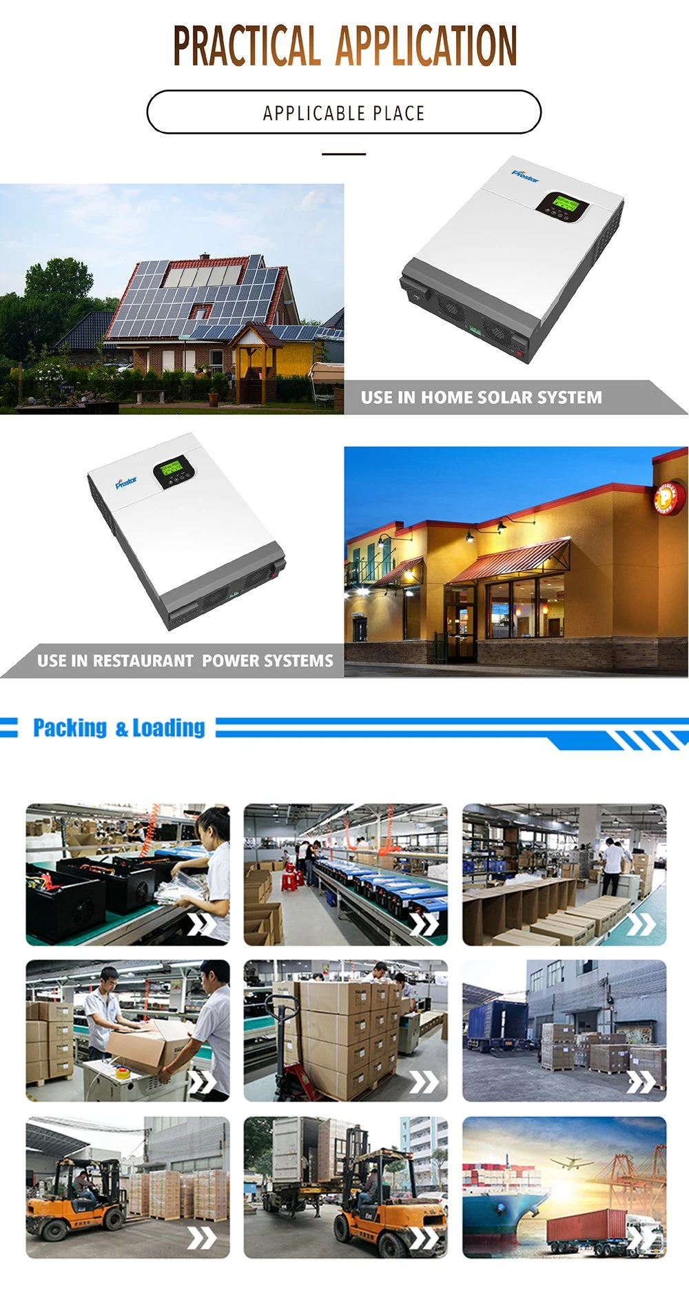 5500W High Frequency Solar Power Inverter for Solar Panel 5.5kw 220VAC/230VAC/240VAC