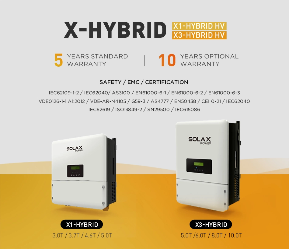 Solax X3-Hybrid-5.0t Three Phase 5kw Solar Inverter AC 380V 400V 5000W Hybrid Inverter