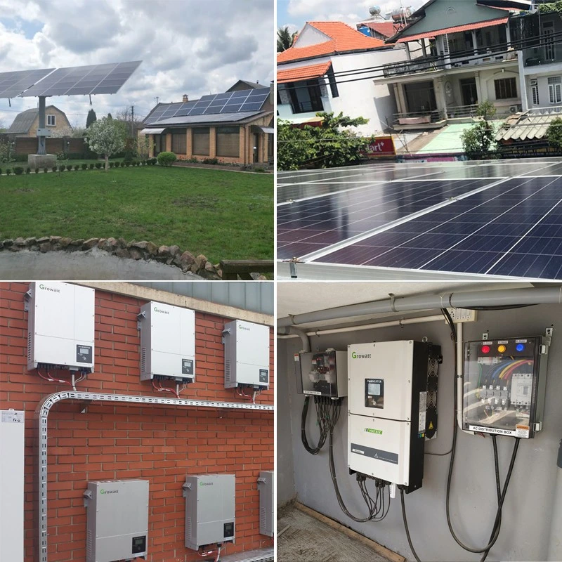 Factory Supply Grid Tied System 80kw 100kw on Grid System Home Solar System with Growatt Inverter