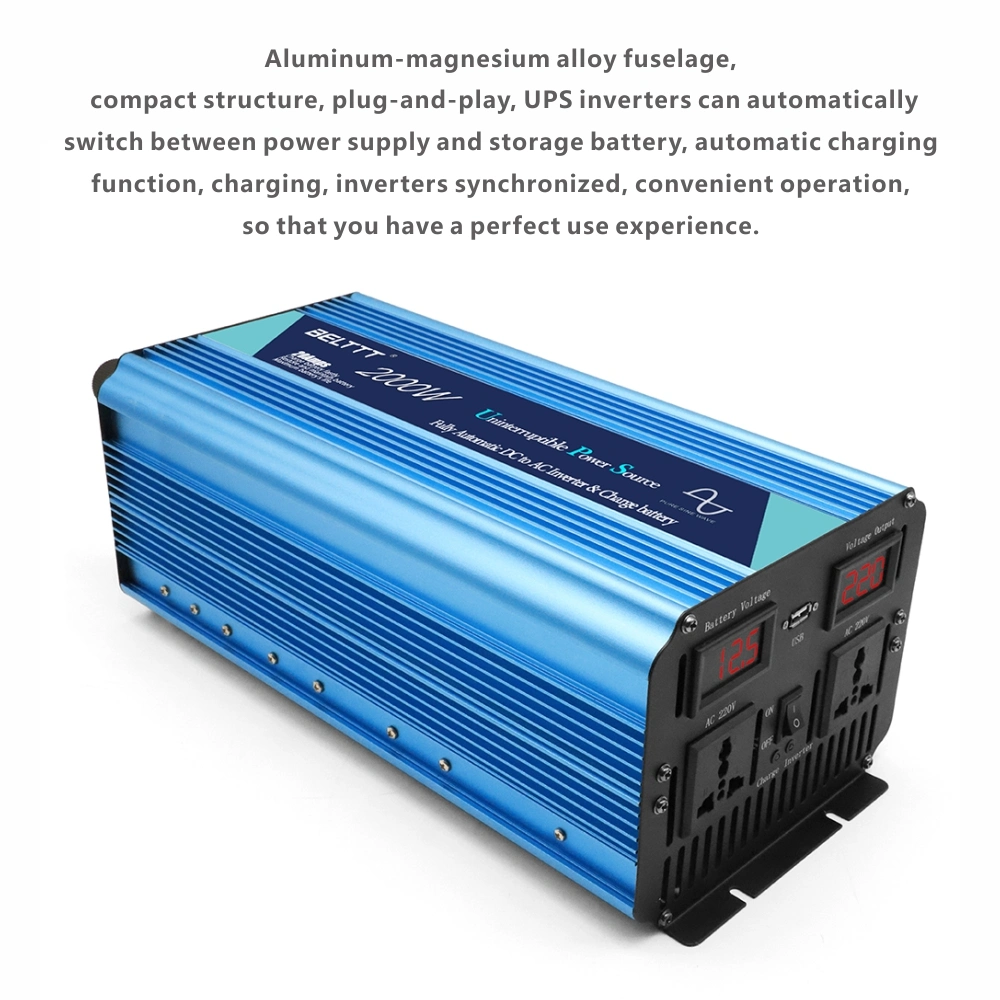 Factory DC to AC Power Inverter Charger Pure Sine Wave Solar Inverter 2000W