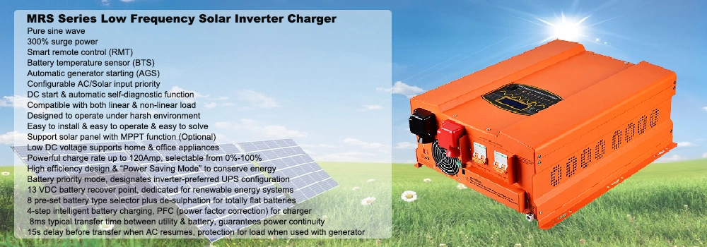 Solar Hybrid Chagrer 24V 48V 230V Pure Sine Wave Inverter 6000 Watt