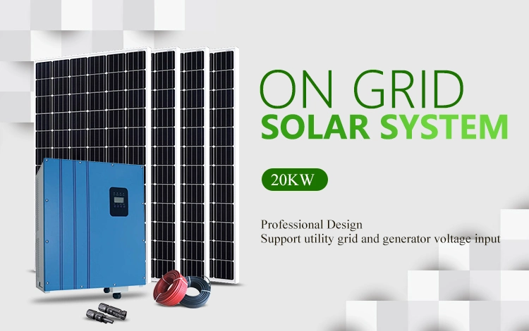 Sk Grid Tie 10kw 20kw Inverter Solar Power System for Flat Roof