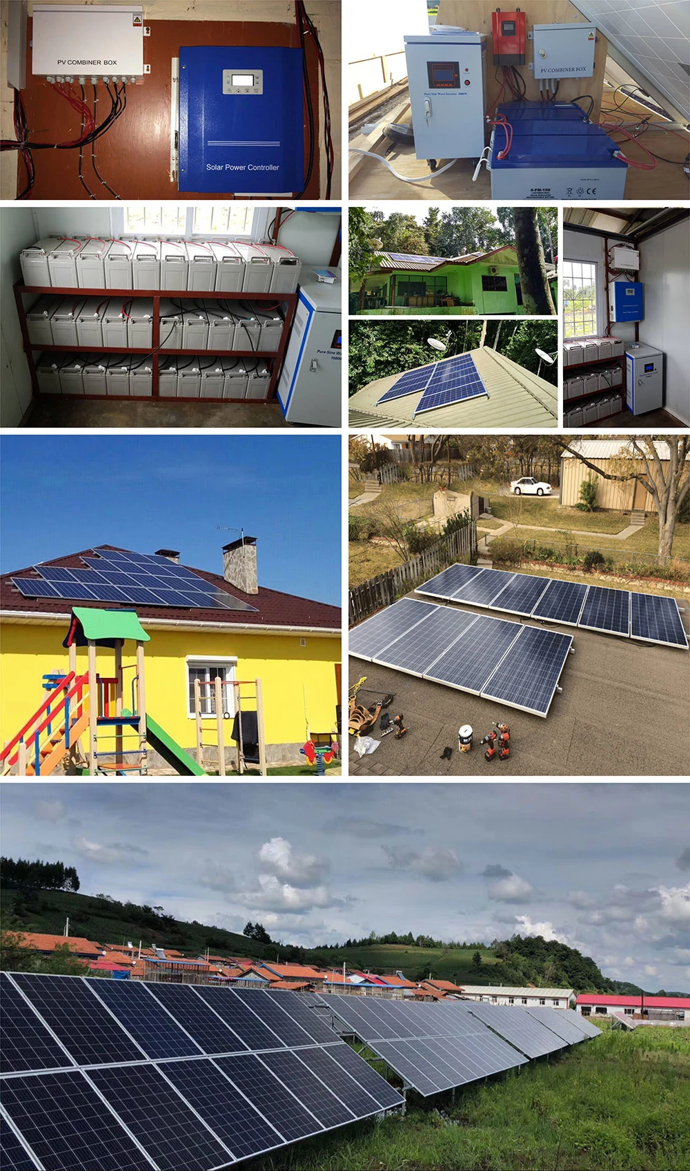 PV Panel Set off Grid Solar Hybrid 3 Phase System 10kw 15kw Solar Power System Home