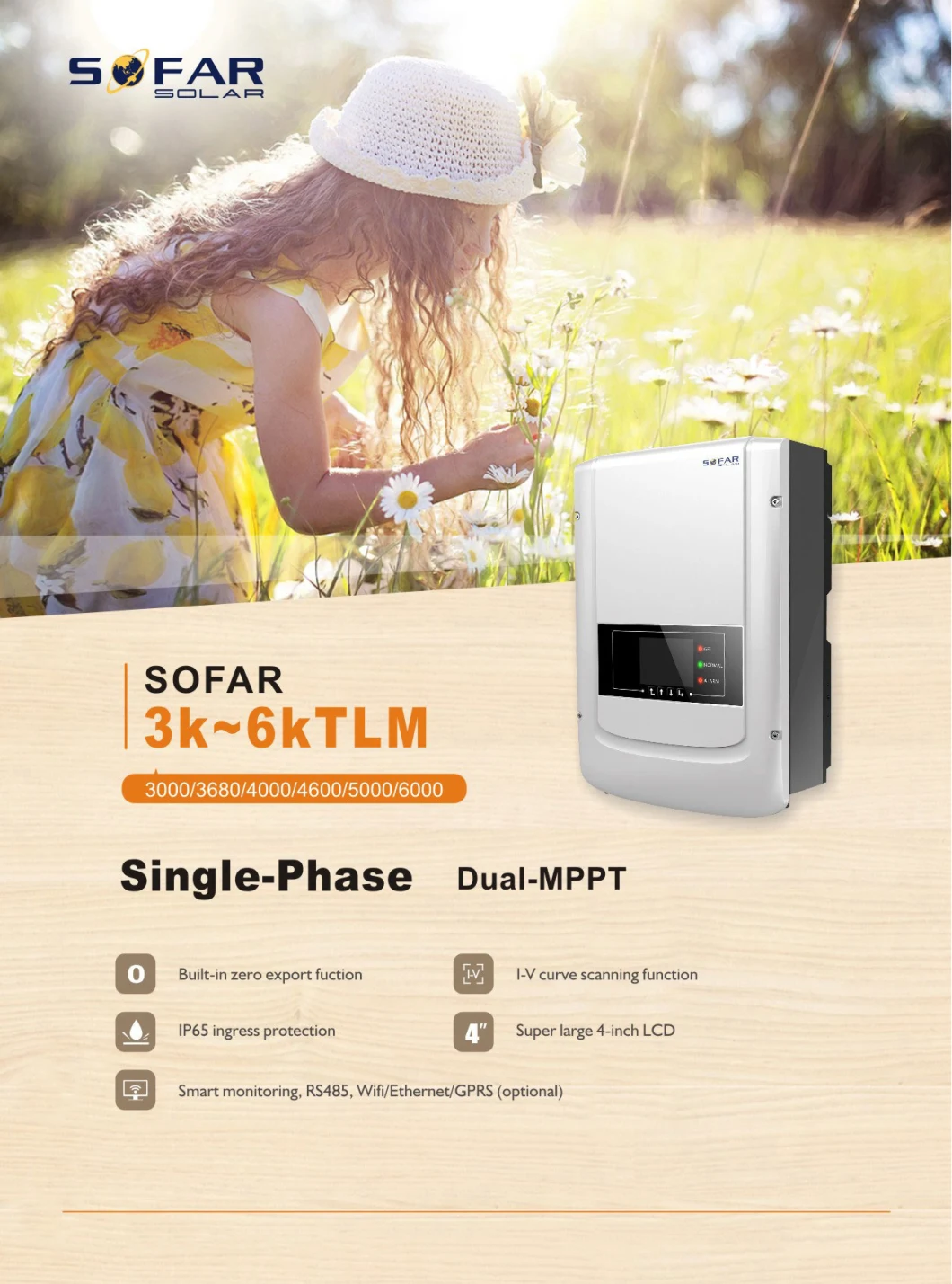 Sofar Inverter 5kw on Grid Inverter 5000W Grid Tied Solar Power System Home