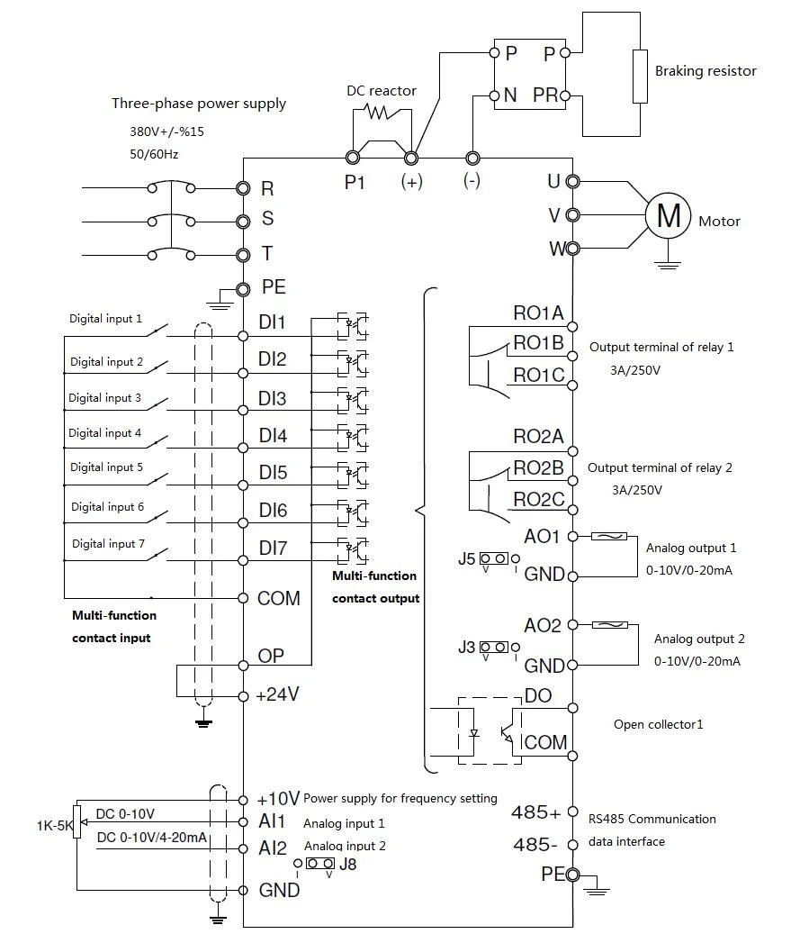 220V 380V Three Phase Solar Pump Inverter Speed Controller