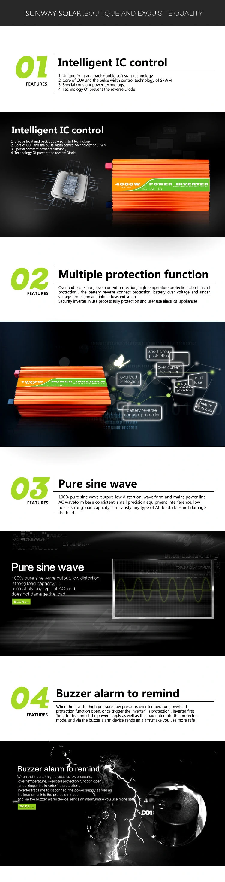 5kVA/4kw Solar System Solar Inverter Pure Sine Wave Inverter