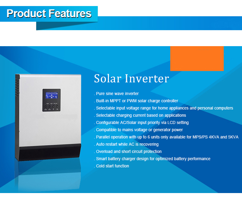 New Product 3kVA 3kw 1200W Solar Pure Sine Wave Inverter