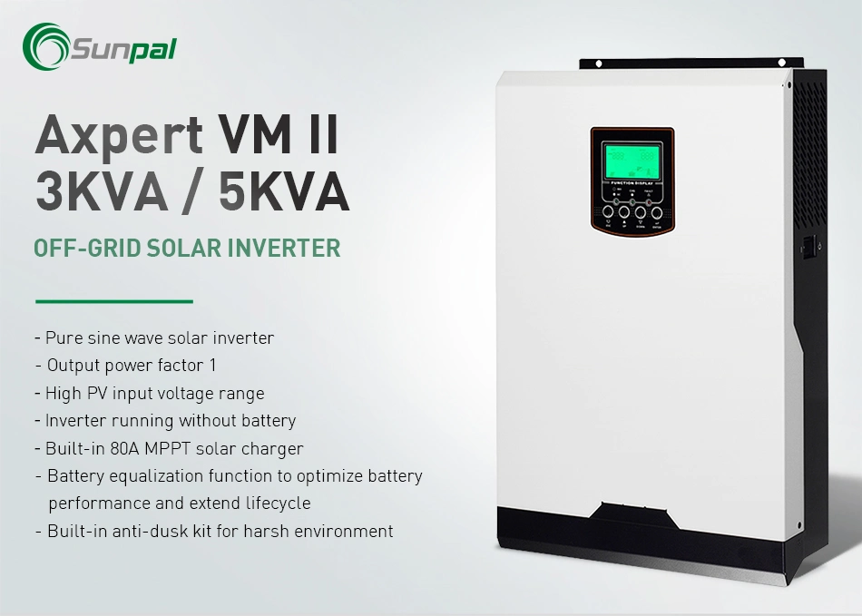 Sunpal Pure Sine Wave Power Inverter 5000W MPPT Solar Inverter 48V 230V