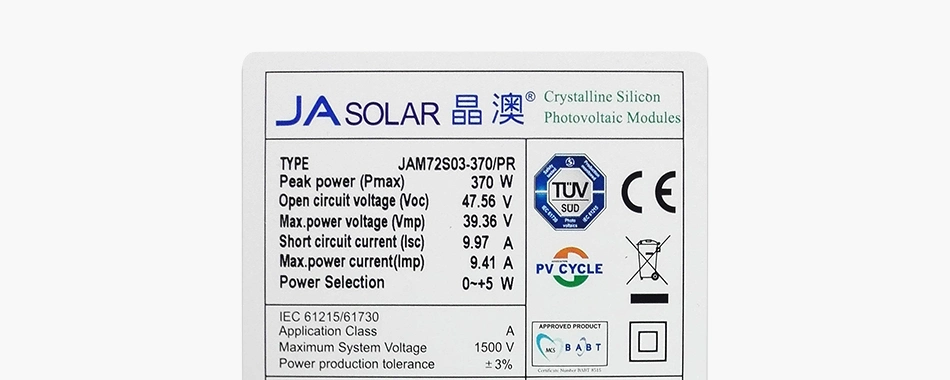 Good Quality Solar Panel Ja Solar 455W For Solar System