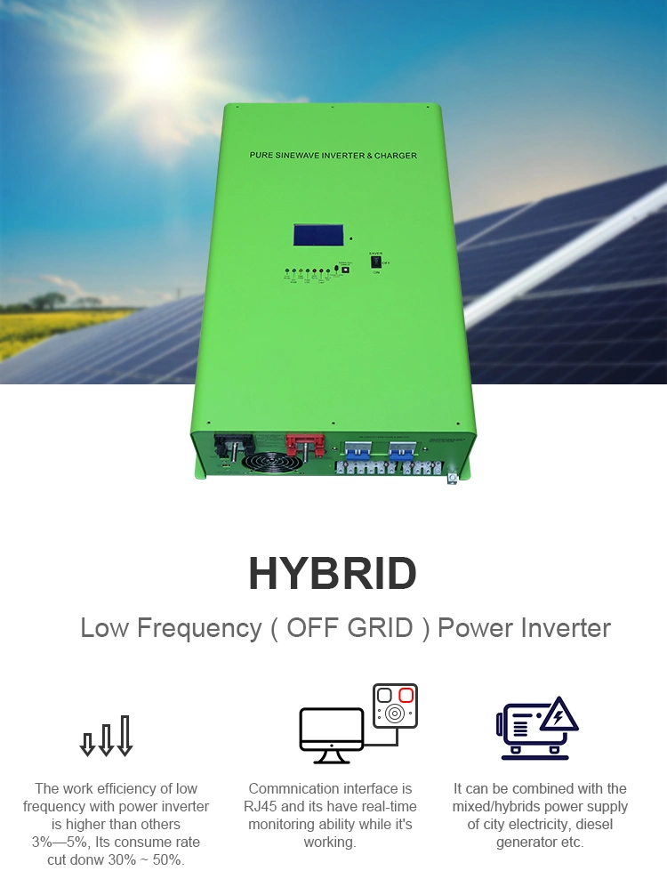 10kw Low Frequency Solar Inverter with MPPT Charge Controller